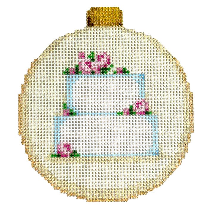 Wedding Cake Ornament Printed Canvas Two Sisters Needlepoint 