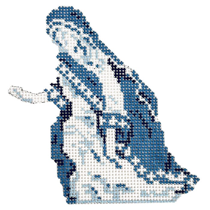 Wedgewood Nativity Mary Painted Canvas The Gingham Stitchery 
