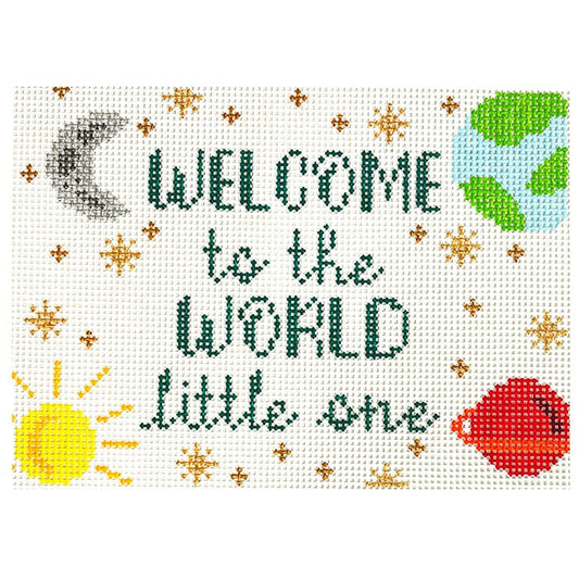 Welcome to the World Painted Canvas Mopsey Designs 