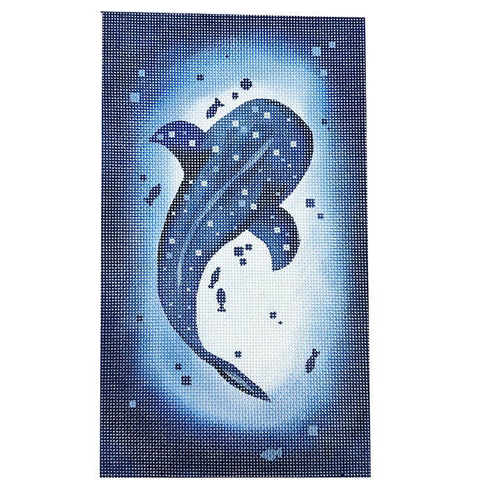 Whale Shark Ombre Painted Canvas Madeleine Elizabeth  - 1