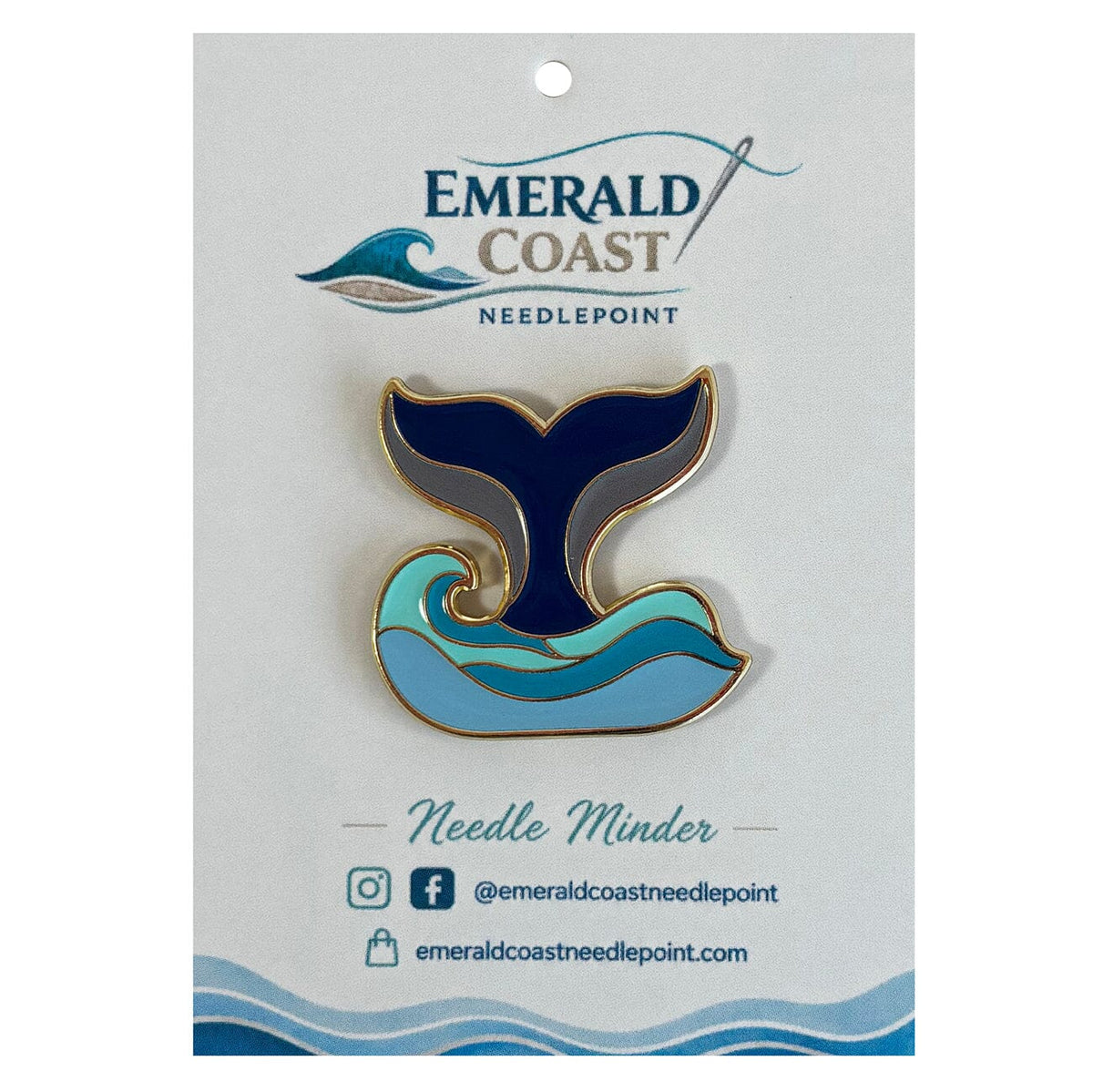 Whales Tale Needle Minder Accessories Emerald Coast Needlepoint  - 1