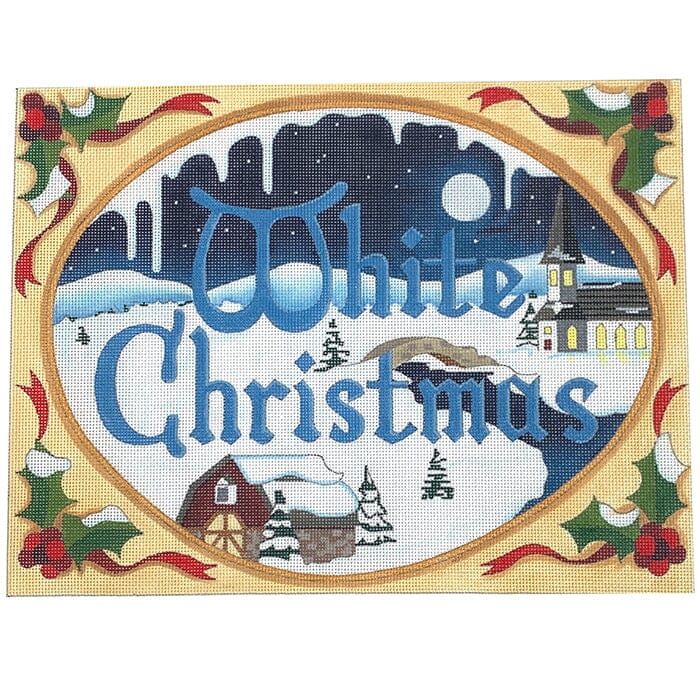 White Christmas Painted Canvas Raymond Crawford Designs 