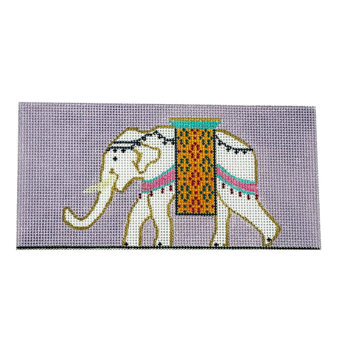White Elephant Clutch Insert Painted Canvas Colors of Praise  - 1