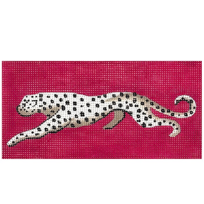 White Leopard on Pink 3x6 Insert Painted Canvas Colors of Praise 