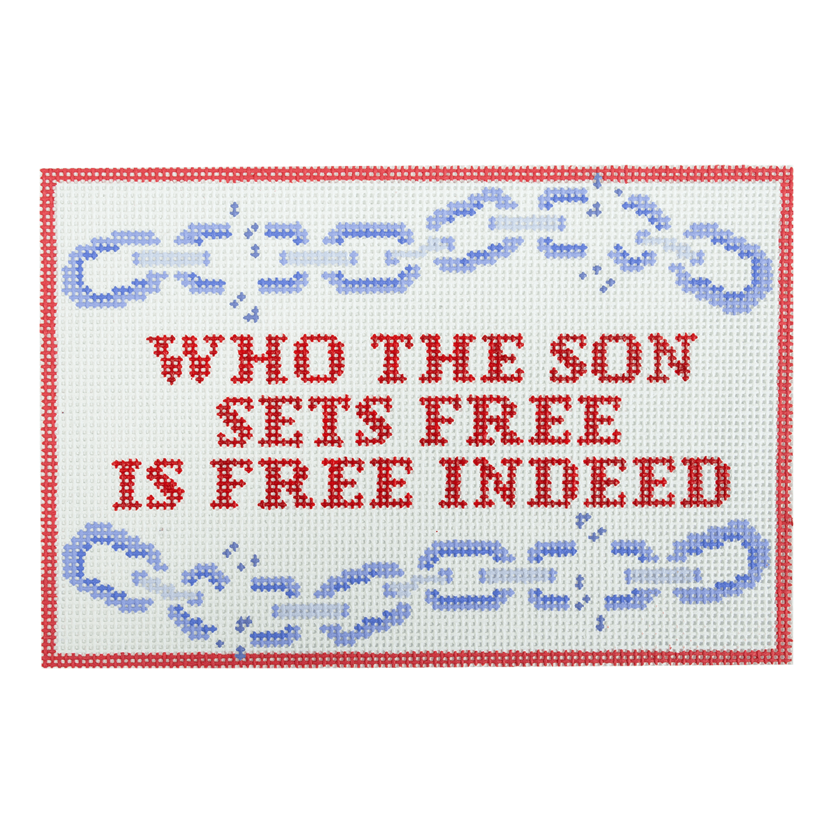 Who the Son Sets Free Painted Canvas Atlantic Blue Canvas  - 1