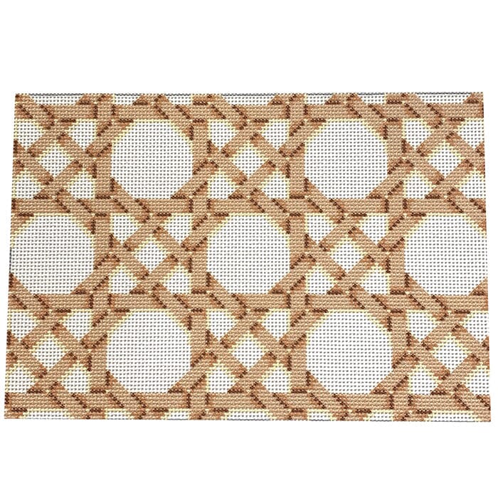 Wicker Caning Pattern Clutch Printed Canvas Two Sisters Needlepoint 
