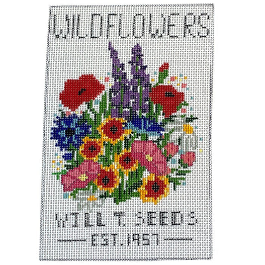 Wildflowers Seed Packet Painted Canvas Laura Love Designs 