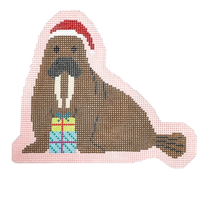 Willa the Walrus Painted Canvas Stitch Rock Designs  - 1