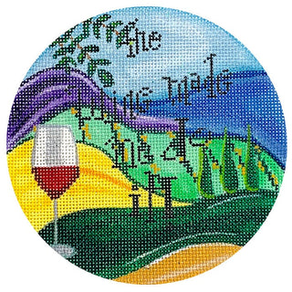 Wine Made Me Do it Painted Canvas Funda Scully 
