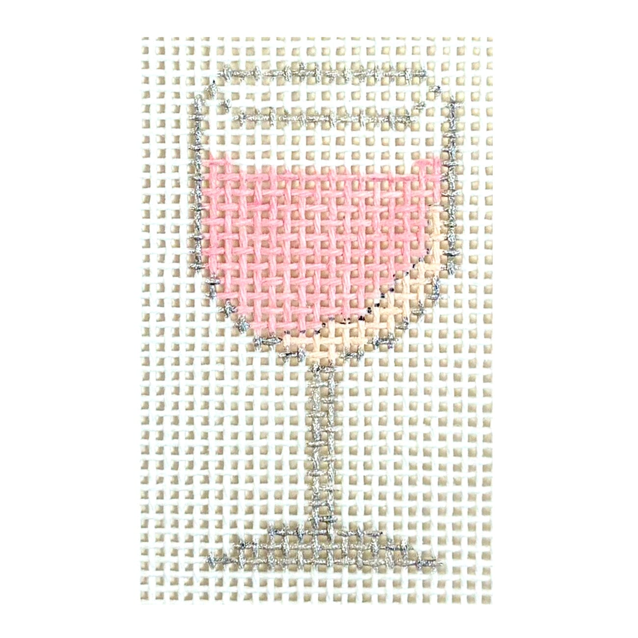 Wine Mini  Rosé Painted Canvas MF Needlepoint  - 1
