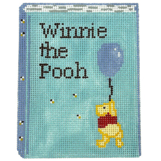 Winnie the Pooh Book Painted Canvas The Gingham Stitchery 