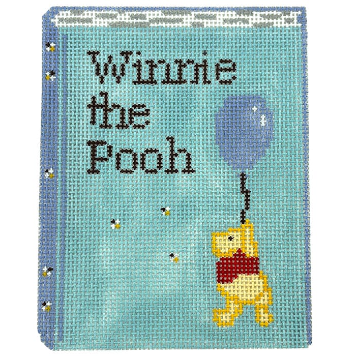 Winnie the Pooh Book Painted Canvas The Gingham Stitchery  - 1