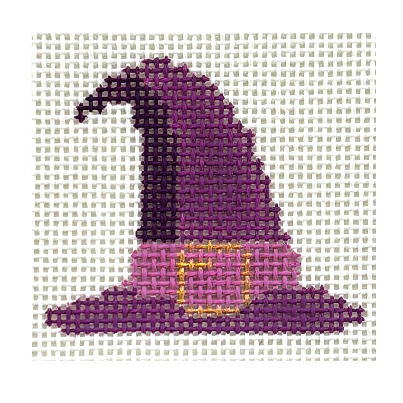 Witch Hat Mini Painted Canvas MF Needlepoint  - 1