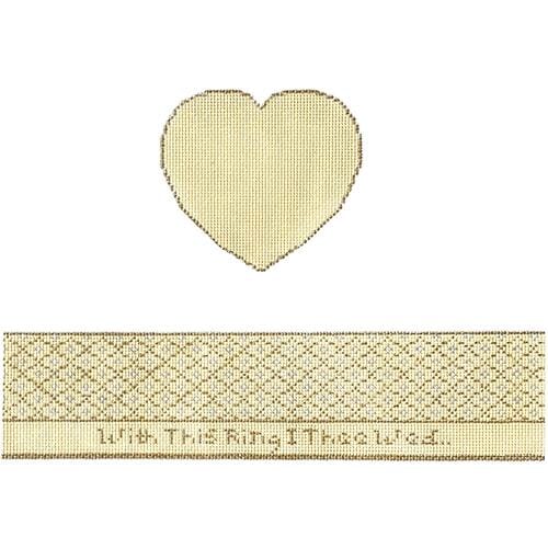 With This Ring hinged box with hardware Painted Canvas Funda Scully  - 1