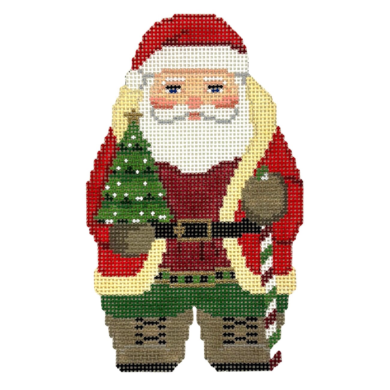 Woodsman Santa, Front Painted Canvas Susan Roberts Needlepoint Designs Inc.  - 1