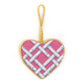 Woven Bamboo Medium Heart with Stitch Suggestions Printed Canvas Needlepoint To Go 