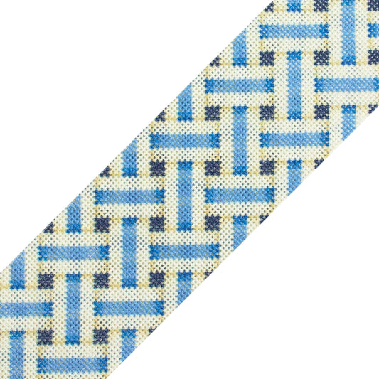 Woven Band - Blue Printed Canvas Two Sisters Needlepoint 