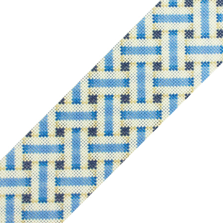 Woven Band - Blue Printed Canvas Two Sisters Needlepoint 
