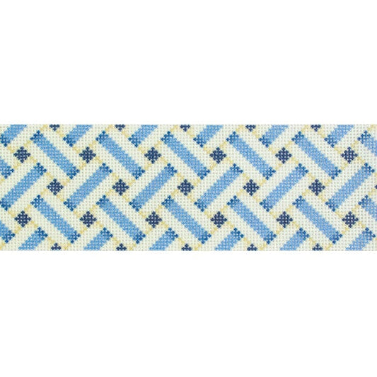 Woven Band - Blue Printed Canvas Two Sisters Needlepoint 