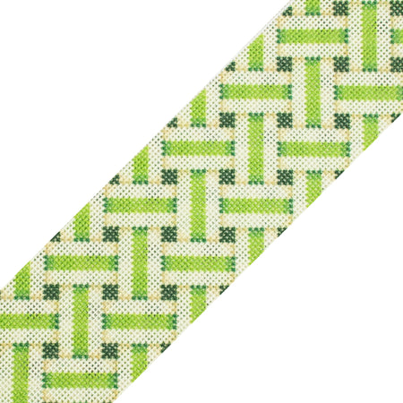 Woven Band - Green Printed Canvas Two Sisters Needlepoint 
