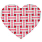 Woven Ribbon Medium Heart/Rose Printed Canvas Needlepoint To Go 