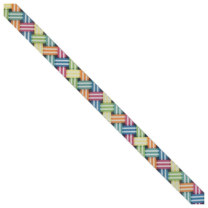 Woven Stripe Belt Printed Canvas Two Sisters Needlepoint 
