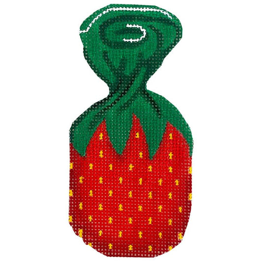 Wrapped Strawberry Candy Painted Canvas Kate Dickerson Needlepoint Collections 