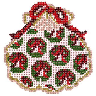 Wreath Gilded Scallop Painted Canvas KCN Designers 
