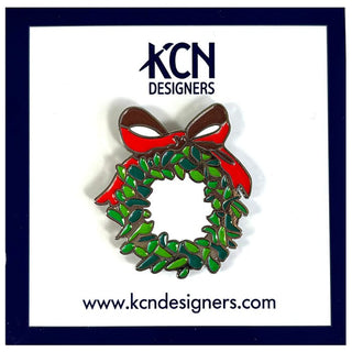 Wreath w/Red Bow Needleminder Accessories KCN Designers 
