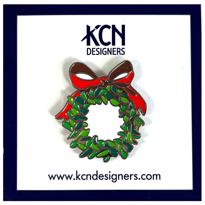 Wreath w/Red Bow Needleminder Accessories KCN Designers  - 1