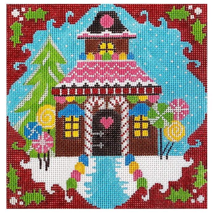 Xmas House Painted Canvas Vallerie Needlepoint Gallery  - 1