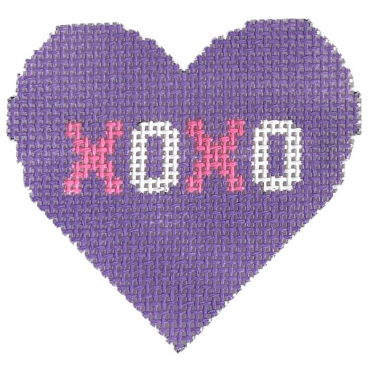 XOXO on Purple Heart Needlepoint.Com 