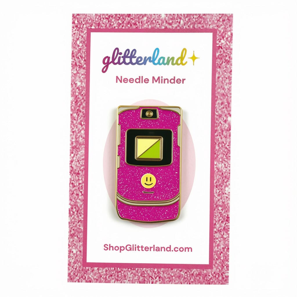 Y2K Flip Phone Needle Minder Accessories Glitterland  - 1