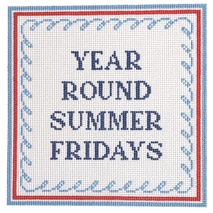 Year Round Summer Fridays Painted Canvas Goodpoint Needlepoint 