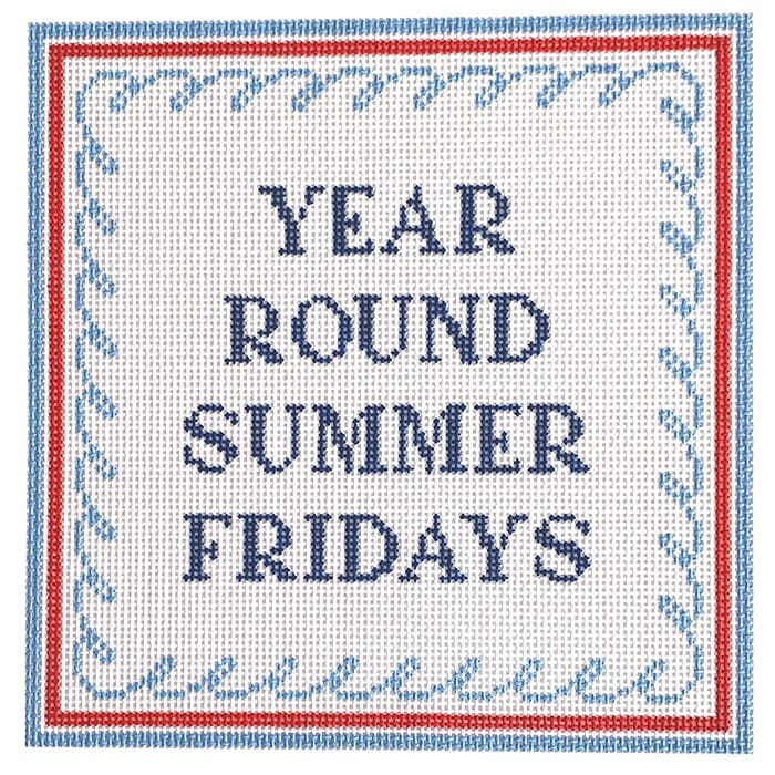 Year Round Summer Fridays Painted Canvas Goodpoint Needlepoint  - 1