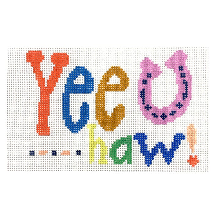 Yee Haw! Clutch Insert Painted Canvas KCN Designers 
