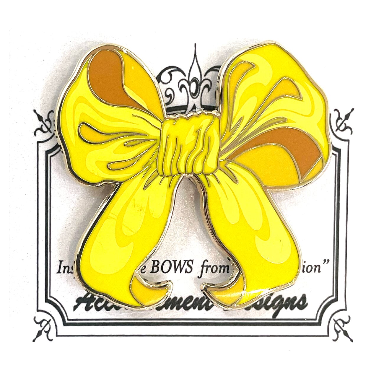 Yellow Bow Needleminder Accessories Accoutrement Designs  - 1