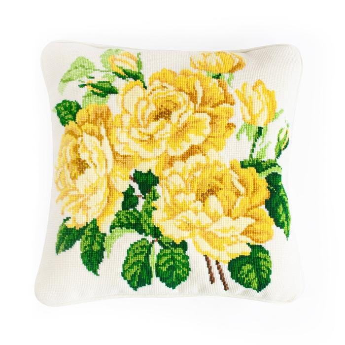 Yellow English Rose Needlepoint Kit Kits Elizabeth Bradley Design 