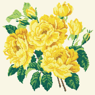 Yellow English Rose Needlepoint Kit Kits Elizabeth Bradley Design 
