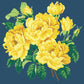 Yellow English Rose Needlepoint Kit Kits Elizabeth Bradley Design Dark Blue 