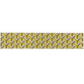 Yellow Y Pattern Keychain Painted Canvas Anne Fisher Needlepoint LLC 
