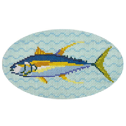 Yellowfin Tuna - Fish Series Painted Canvas Atlantic Blue Canvas 