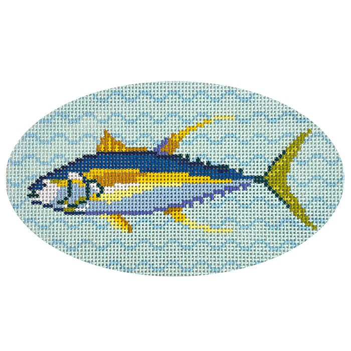 Yellowfin Tuna   Fish Series Painted Canvas Atlantic Blue Canvas 
