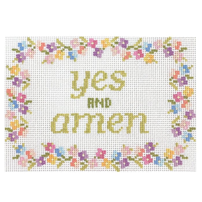 Yes and Amen Painted Canvas Atlantic Blue Canvas 

