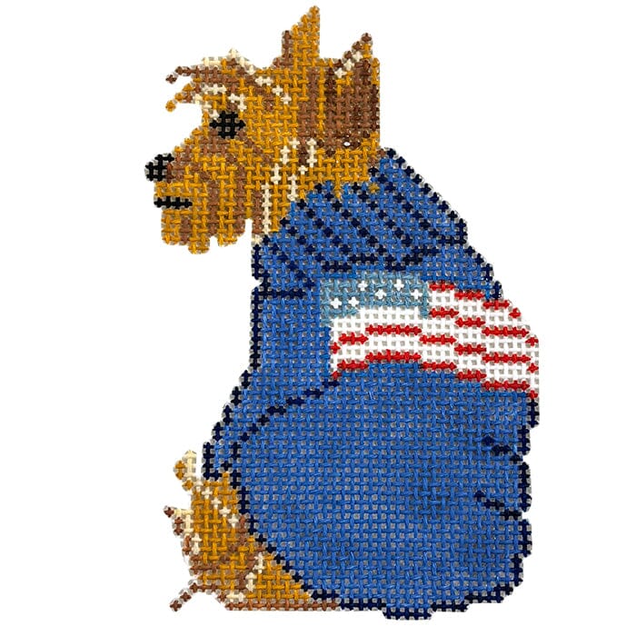 Yorkie with Sweater Painted Canvas Froopy Designs 
