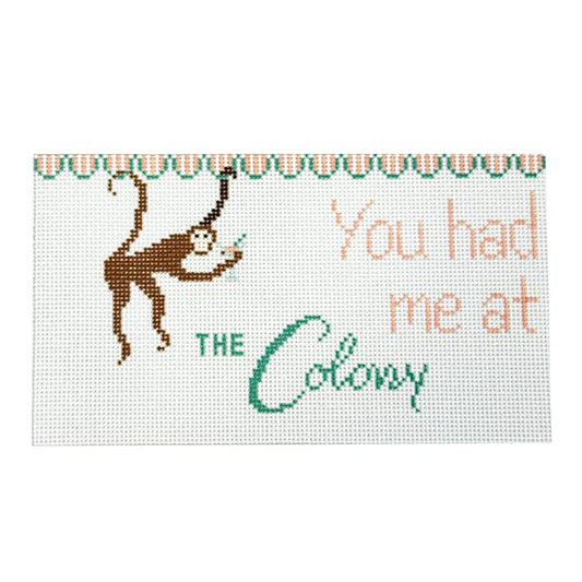 You Had Me at the Colony Painted Canvas Anne Fisher Needlepoint LLC 