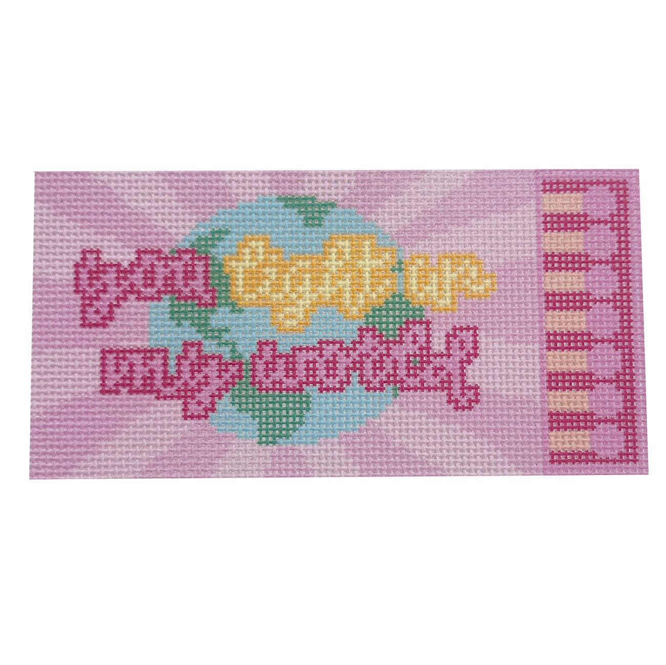 You Light Up my World Matchbook Painted Canvas Lucky Lotus Needlepoint  - 1