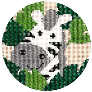 Zebra Ornament Painted Canvas Laura Love Designs 
