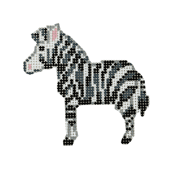 Zebra - Safari Animals Painted Canvas Spellbound Stitchery 