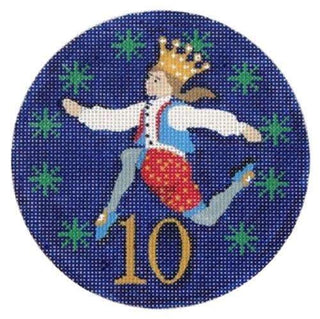 10 Lords a Leaping Painted Canvas Julie Mar Needlepoint Designs 
